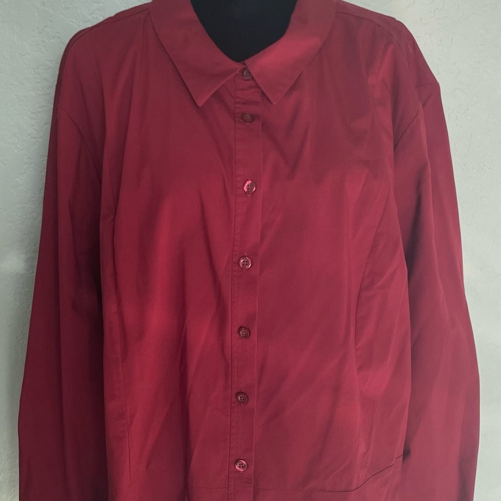 Jessica London Deep Red Blouse